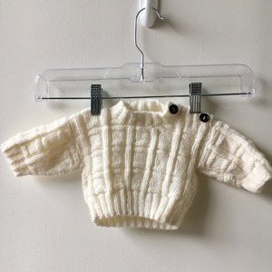 Woven knit sweater